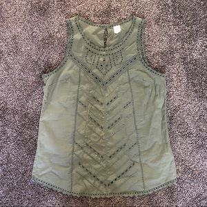 Army green blouse
